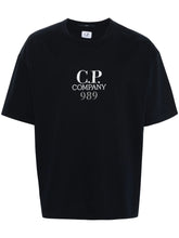 Charger l&#39;image dans la galerie, C.P. Company T-shirt Logo Broderie Total eclipse