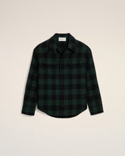 Charger l'image dans la galerie, AMI Surchemise Oversize en Laine Vert Bouteille Noir