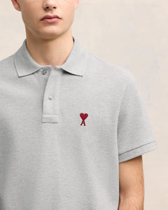 AMI Polo Ami de Coeur Gris Chine