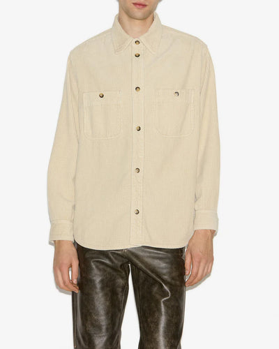 Isabel Marant Chemise en Velours Nario Ecru