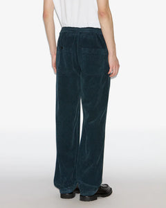 Isabel Marant Pantalon Nirlen en Velours Storm Blue