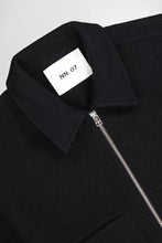 Charger l&#39;image dans la galerie, NN07 Veste Isak Zip en Laine Black