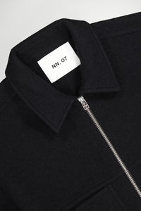 NN07 Veste Isak Zip en Laine Black