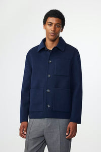 NN07 Veste Ansel en Laine Marine