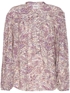 Isabel Marant Etoile Blouse Zalika Ecru Purple