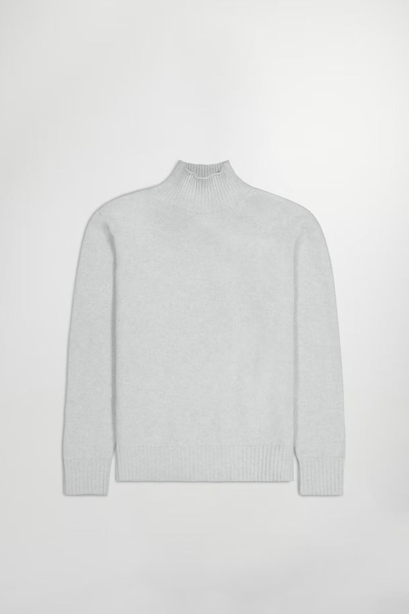 NN07 Pull Clark Col montant en Laine Light grey