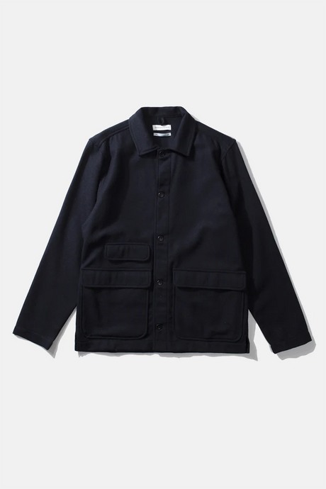Edmmond Studios Surchemise Felt en Laine Navy