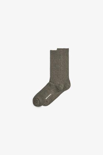 Norse Projects Chaussettes Bjarki Neps Wool Olive Night