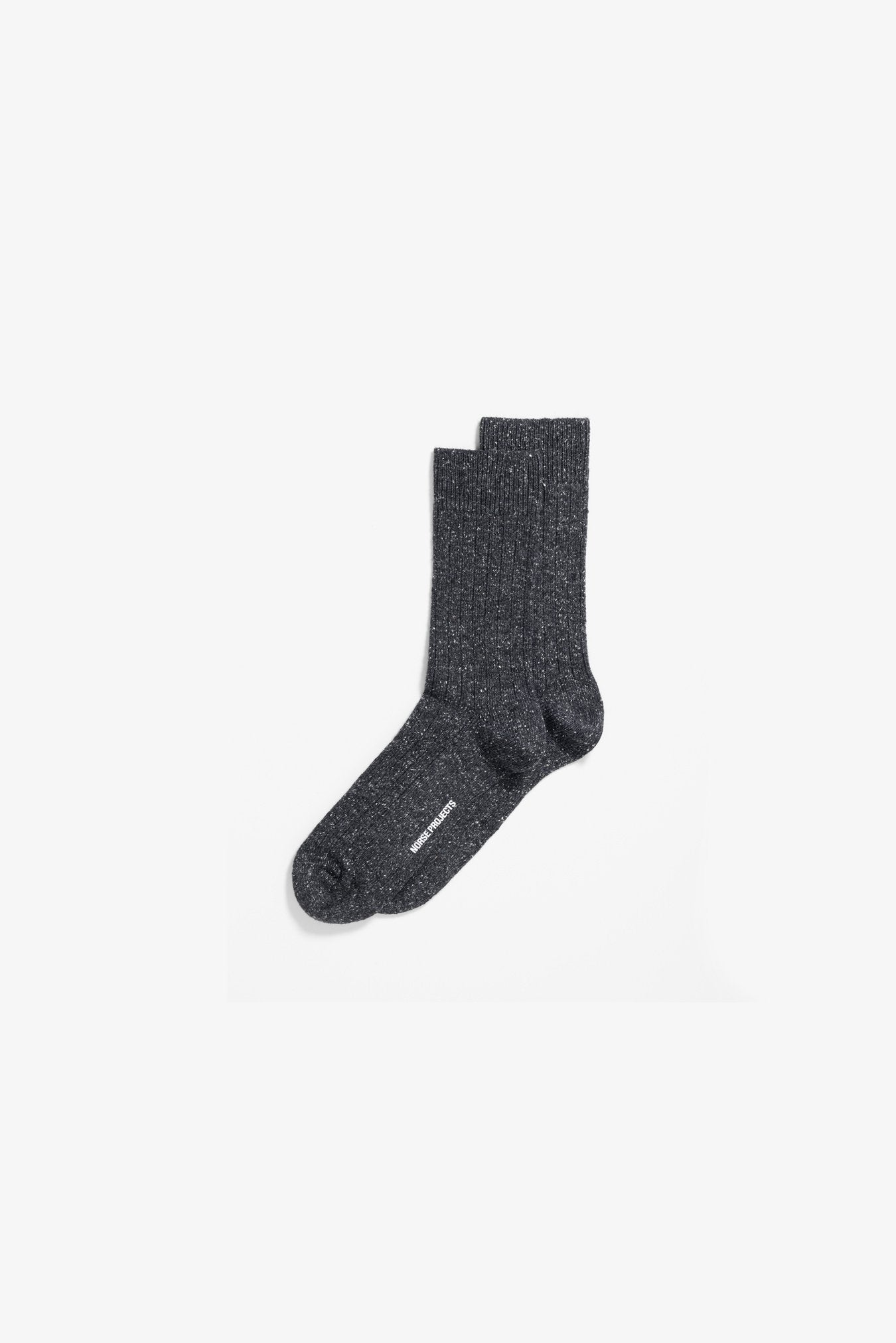 Norse Projects Chaussettes Bjarki Neps Wool Charcoal