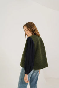 SacreCoeur Gilet Salyna en Laine Green