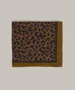 Hartford Echarpe leopard en Laine Tabac