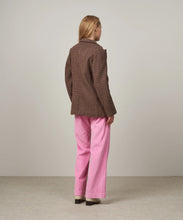 Charger l&#39;image dans la galerie, Hartford Veste Velize en laine marron &amp; rose