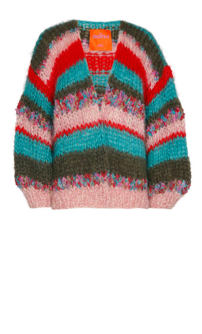 Les Tricots d'O Cardigan Court en Mohair Rose