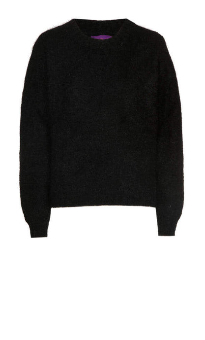 Les Tricots d'O Pull Mohair Col Rond Noir