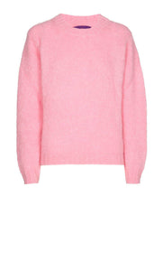 Les Tricots d'O Pull Mohair Col Rond Rose