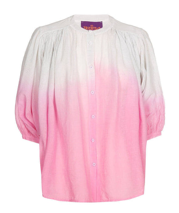 Les Tricots d'O Blouse en Coton Grey Pink
