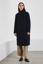 Charger l'image dans la galerie, Pomandère Manteau en Drap de Laine Bleu