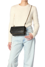 Charger l&#39;image dans la galerie, Jerome Dreyfuss Sac Bobi Vachette Croco Noir