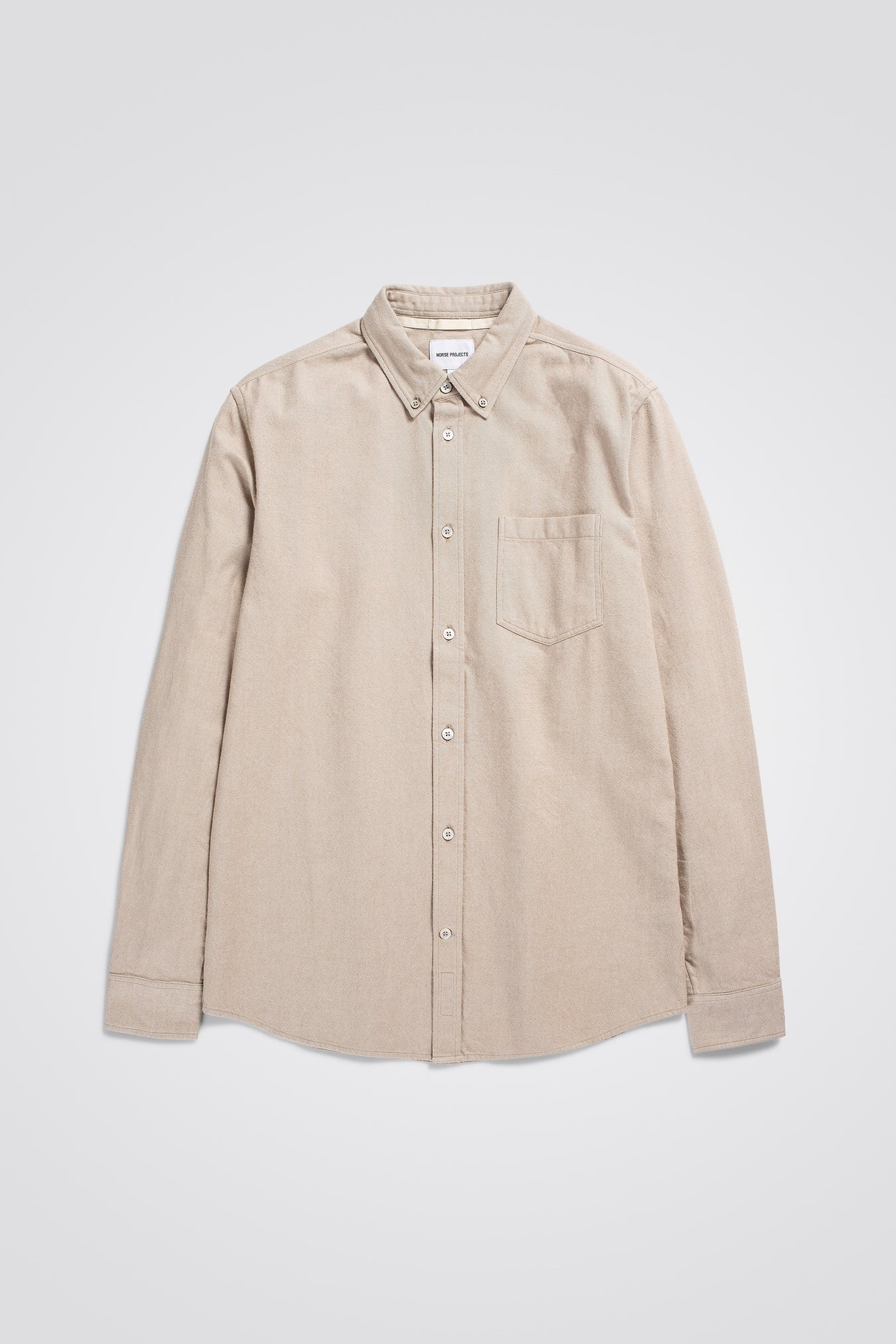 Norse Projects Chemise Anton Organic Flannel Shirt Utility Khaki