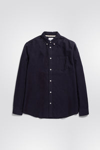 Norse Projects Chemise Anton Organic Flannel Shirt Utility Dark navy