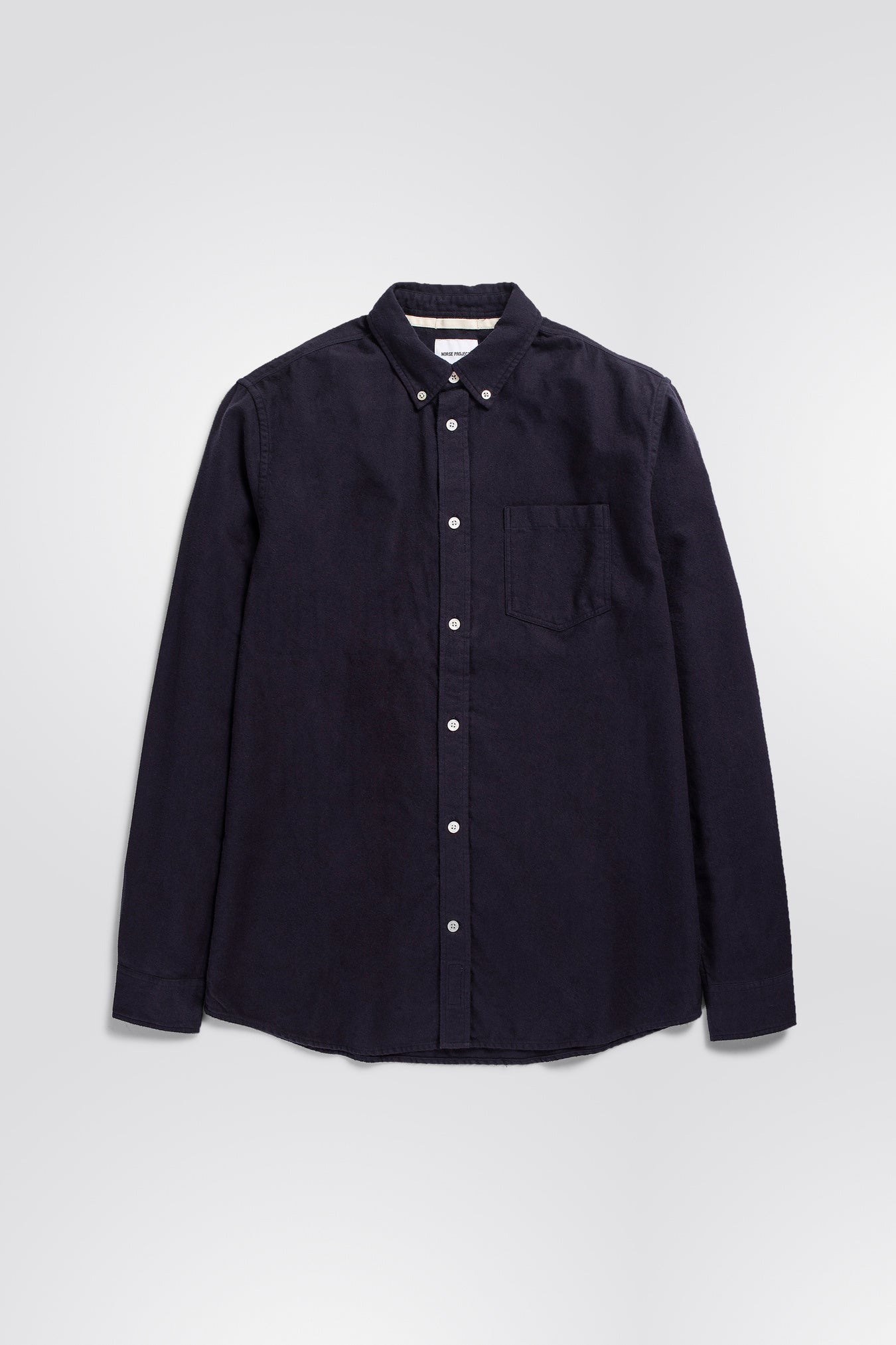 Norse Projects Chemise Anton Organic Flannel Shirt Utility Dark navy