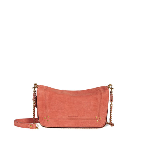 Jerome Dreyfuss Sac Bobi S Imprimé Croco Terracotta
