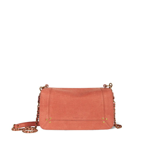 Jerome Dreyfuss Sac Bobi Imprimé Croco Terracotta