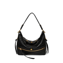 Charger l&#39;image dans la galerie, Jerome Dreyfuss Sac Lucky Hobo Buffle Noir Brass