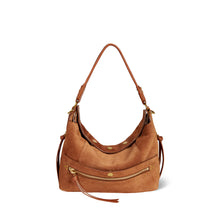 Charger l&#39;image dans la galerie, Jerome Dreyfuss Sac Lucky Hobo Velours Caramel