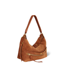 Charger l&#39;image dans la galerie, Jerome Dreyfuss Sac Lucky Hobo Velours Caramel