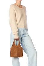 Charger l&#39;image dans la galerie, Jerome Dreyfuss Sac Paco S en Velours Caramel