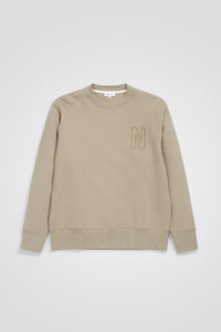 Norse Projects Sweatshirt Arne Relaxed  N Logo Sand