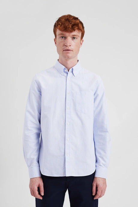 Norse Projects Chemise Stripe Standard Oxford Pale Blue