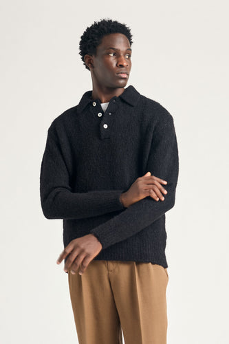 Norse Projects Pull Rasmus Relaxed Brushed Black
