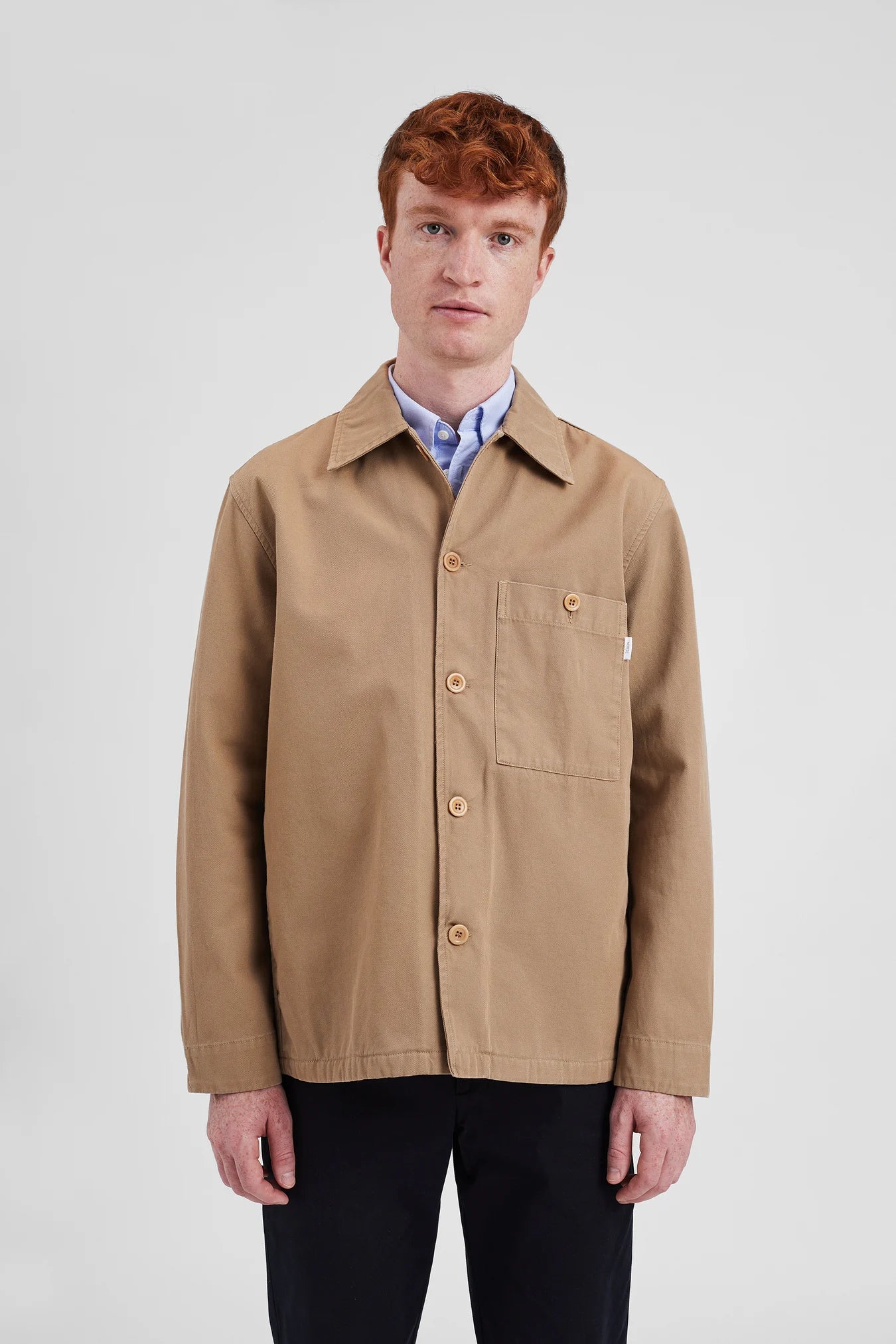 Norse Projects Veste Norse Standard Twill Overshirt Utility Khaki