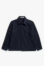 Charger l&#39;image dans la galerie, Norse Projects Surchemise Folk Wool Dark Navy
