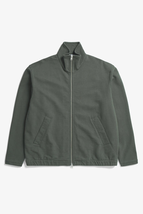 Norse Projects Veste Bjorn Relaxed Organic Loopbac Black Olive