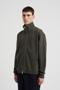 Norse Projects Veste Bjorn Relaxed Organic Loopbac Black Olive