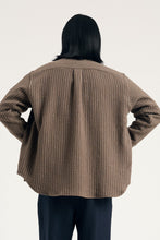 Charger l&#39;image dans la galerie, Norse Projects Surchemise Ole Wool Stripe Seal Brown