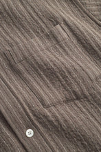 Charger l&#39;image dans la galerie, Norse Projects Surchemise Ole Wool Stripe Seal Brown