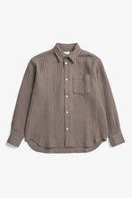 Charger l&#39;image dans la galerie, Norse Projects Surchemise Ole Wool Stripe Seal Brown