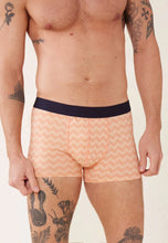 Charger l&#39;image dans la galerie, Le Slip Français Boxer Le Marius Zig Zag Tango Abricot
