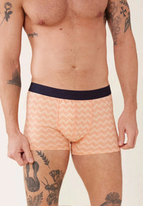 Le Slip Français Boxer Le Marius Zig Zag Tango Abricot