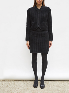 Molli Veste Diane en maille Tweedée Noir Profond