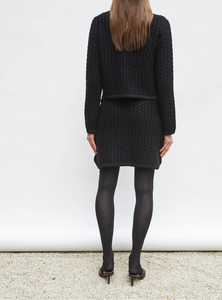 Molli Veste Diane en maille Tweedée Noir Profond