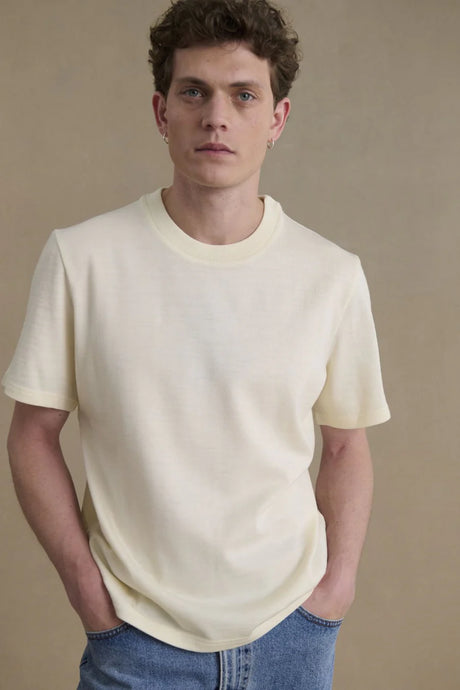 Le Minor T-shirt en Laine Mérinos Ecru