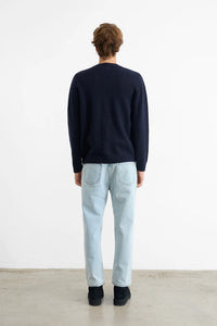 Edmmond Studios Cardigan Duck Patch en Laine Navy