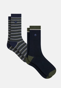 Le Slip Français X Saint James Duo de Chaussettes Navy