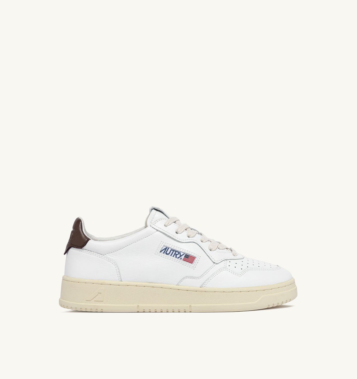 Autry Sneakers Medalist 01 Low Leather White Brown LL53