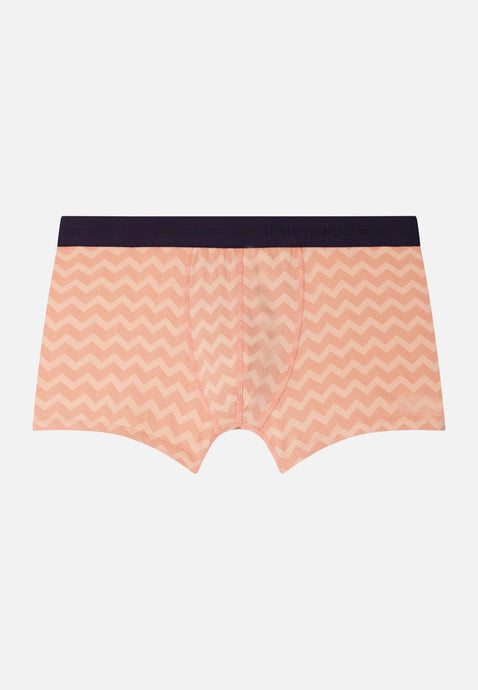 Le Slip Français Boxer Le Marius Zig Zag Tango Abricot